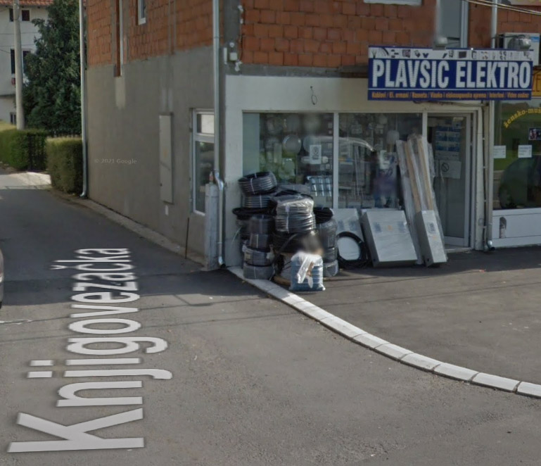 prodaja elektromaterijala, google slika iz vozila plavsic elektro